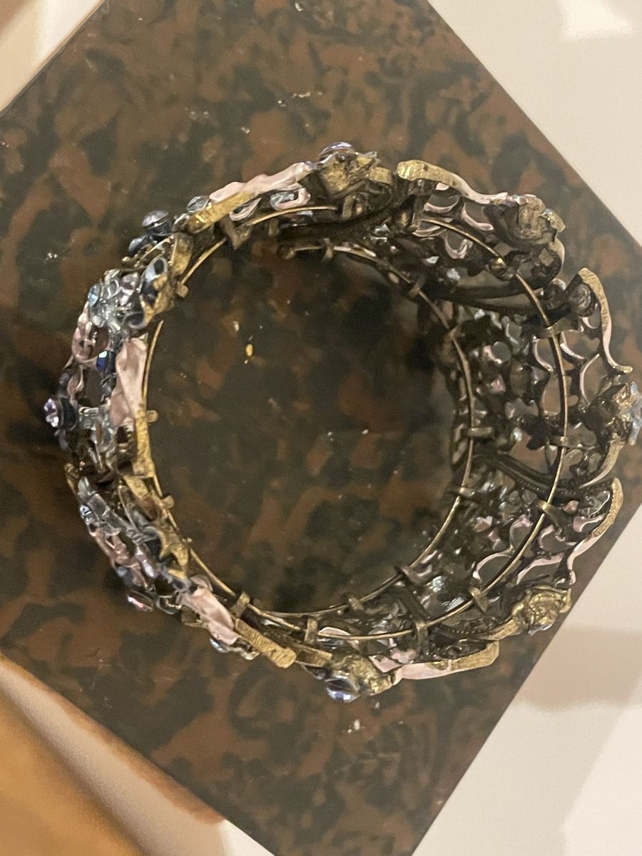 Bracciali & Braccialetti: Vintage Armband Blümchen-Design mit Strasssteinen – Usato da Volketswil venduto da rubin74 7
