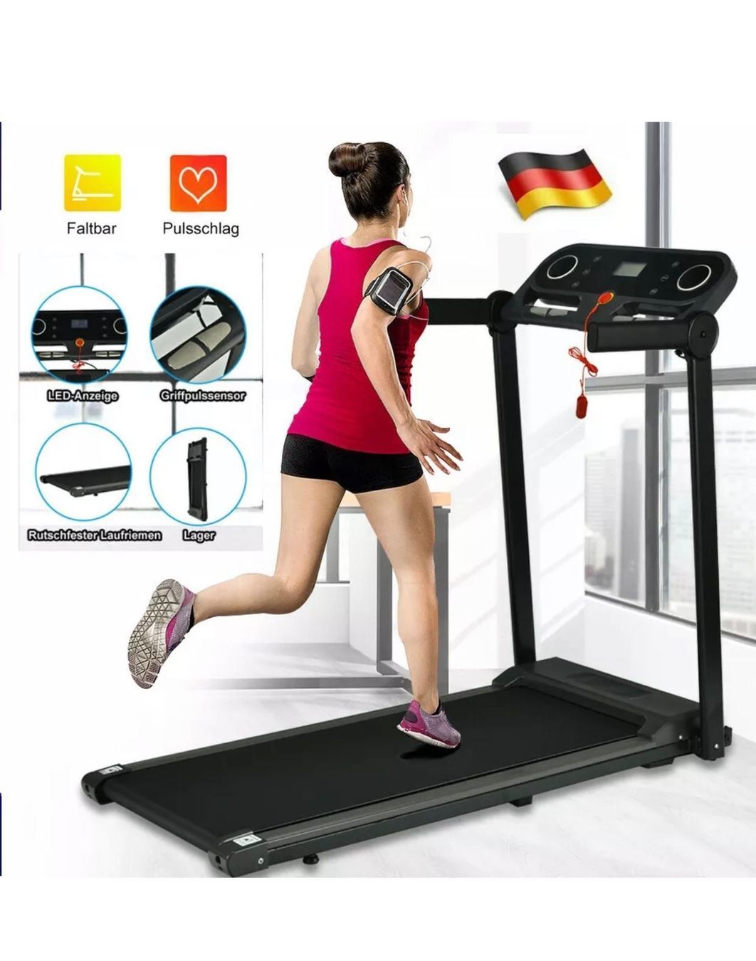 Hometrainer: Elektrisch Laufband LCD Display Heimtrai – Nuovo e nell'imballaggio originale da Amriswil venduto da JaJa-Express 1