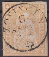 Schöner Strubel 25G, vollrandig V-O ZOFINGEN