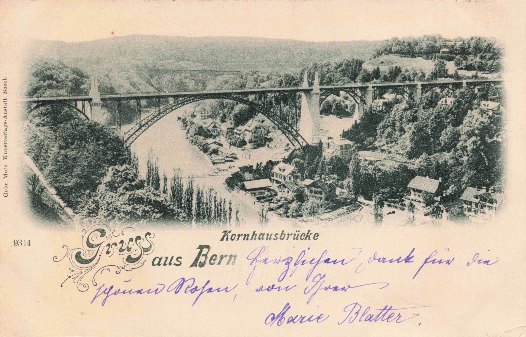 Cartoline postali: Gruss aus Bern kornhausbrücke – Usato da Biasca venduto da Blenio71