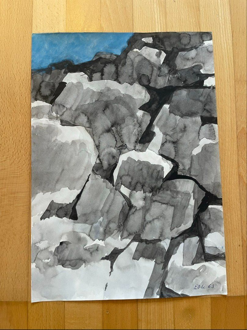 Gemälde: Theo Eble "Grau-blau" 1963 – Gebraucht aus Frenkendorf von lia_t9jg