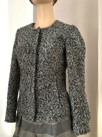Style Butler Blazerjacke  Schwarz/Grau mit Glanzfäden Gr.34