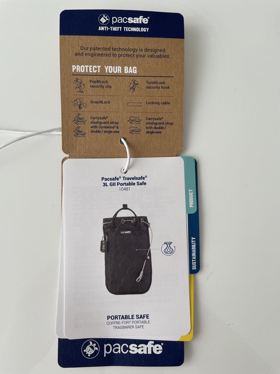 Pacsafe Borse: Pacsafe Travelsafe 3L Portable Safe – Nuovo (secondo la descrizione) da Jona venduto da dar_k2v9 1