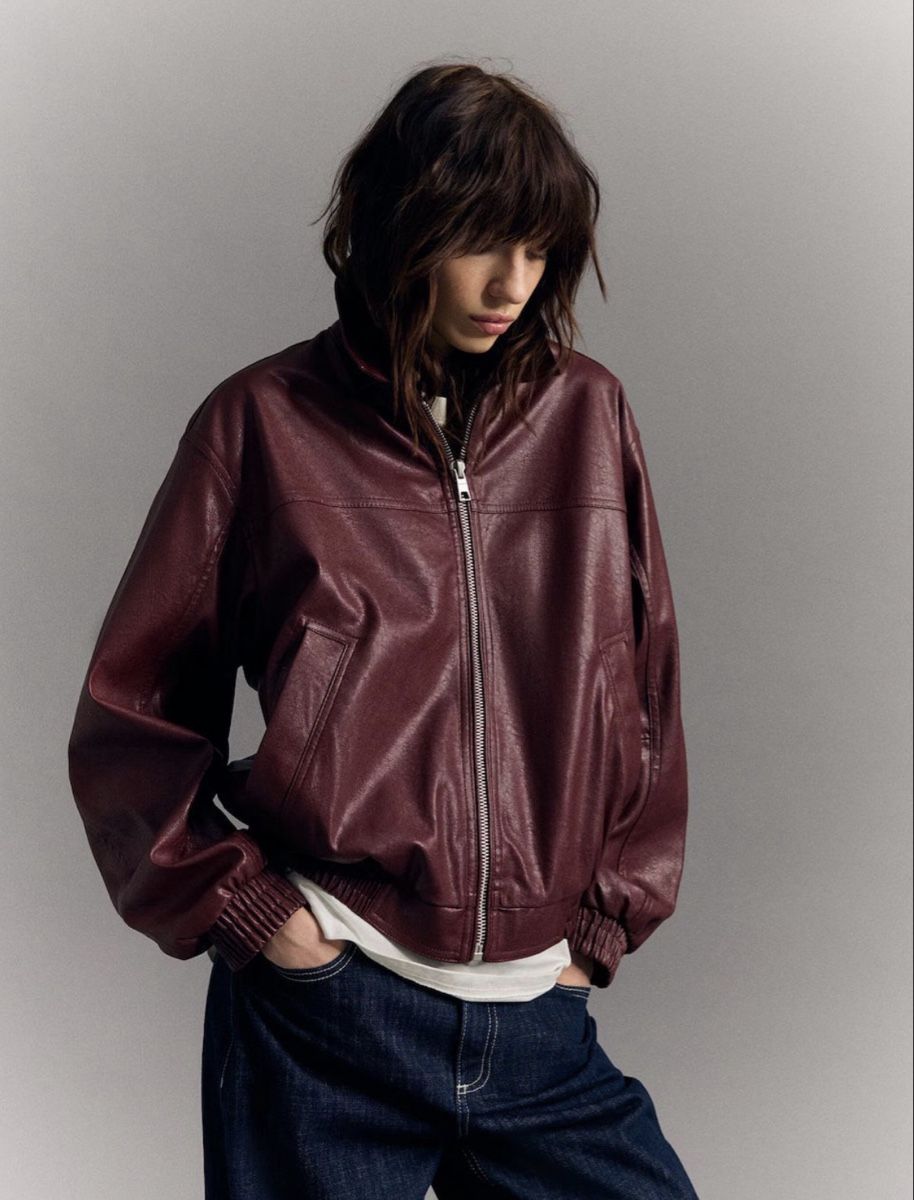 Bershka Jacken: Red leather jacket  – Neu (gemäss Beschreibung) aus Genève von toandfrom 2