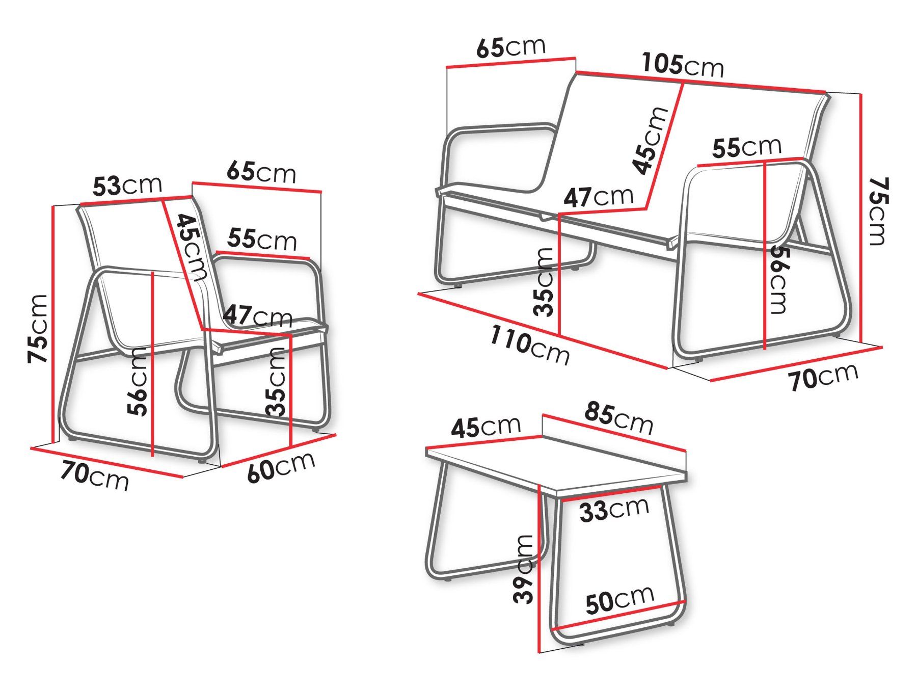Set di tavolo e panche: Gartenmöbel-Set HAKEL Sitzgruppe - Anthrazit – Nuovo e nell'imballaggio originale da Wallenwil venduto da toesstal-vertrieb 3
