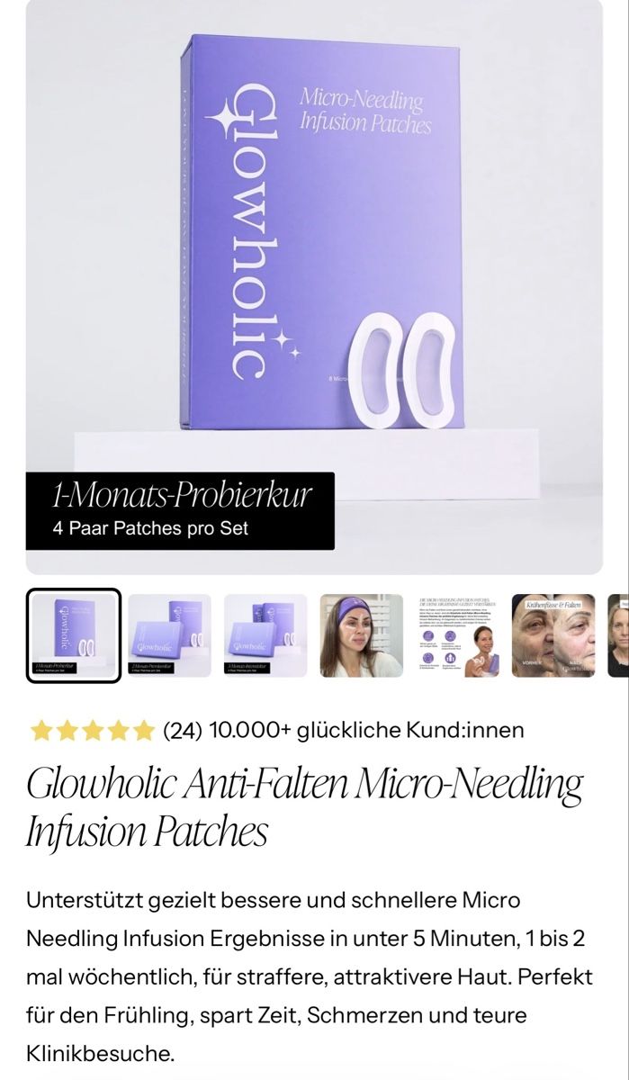 Cura del viso: Glowholic microneedling patches – Nuovo e nell'imballaggio originale da Zürich venduto da Stina72 1