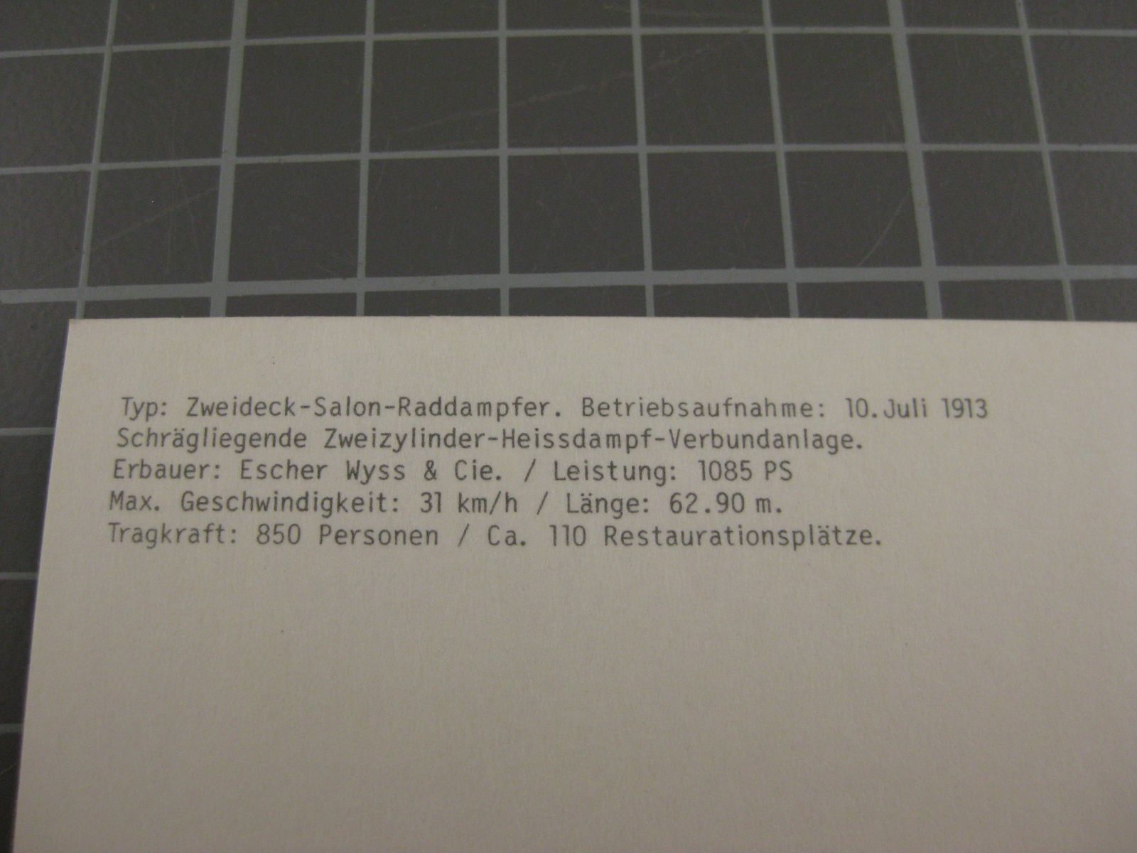 Cartoline postali: Dampfschiff Gallia – Usato da Malters venduto da Marosko 2
