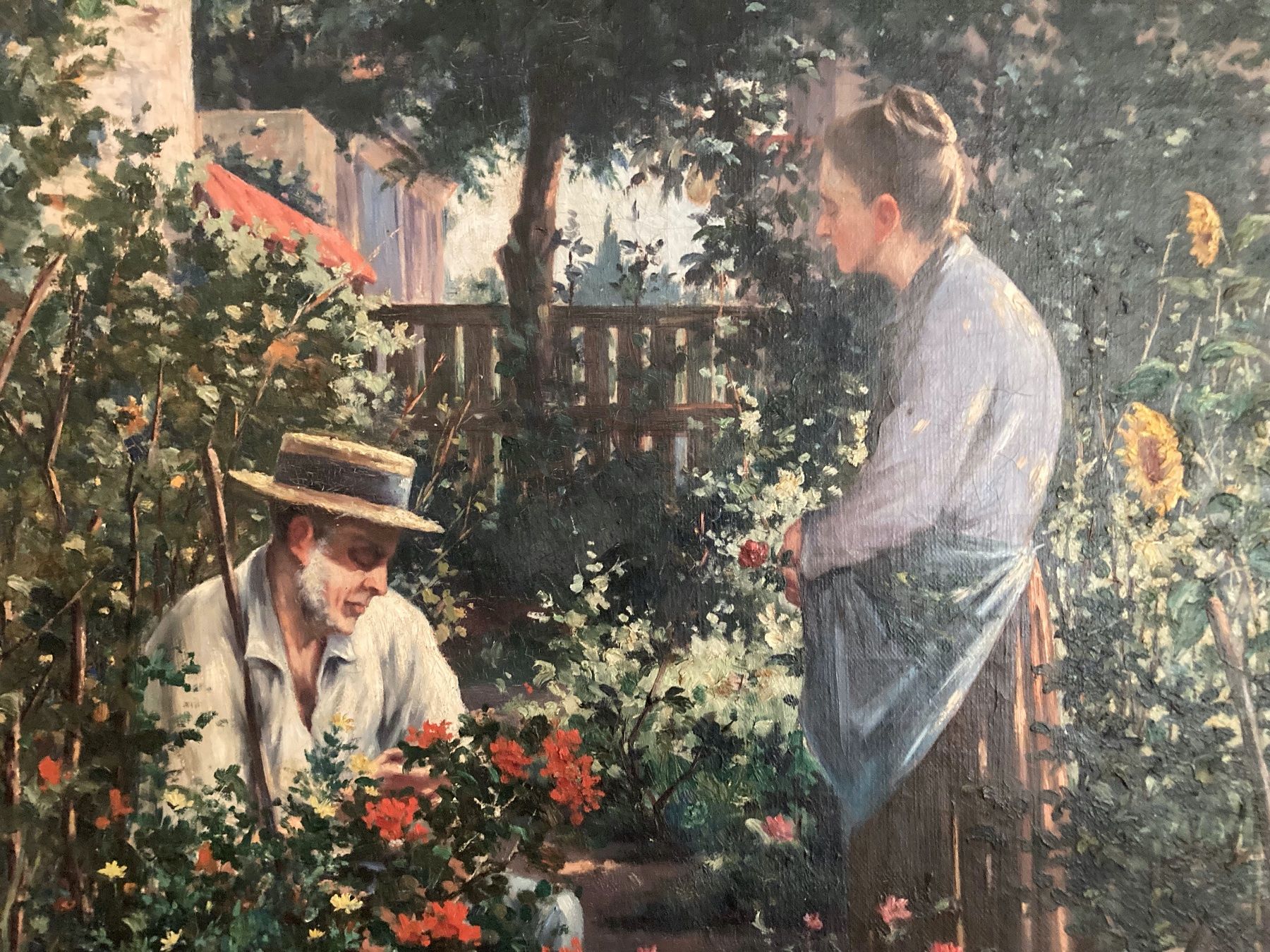 Dipinti: Gartenszene Öl, 1897 ?, 97/80cm – Usato da Bern venduto da wilhelmine02 1