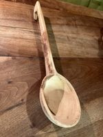 handgeschnitzter Holzlöffel, Kelle, 47 cm lang