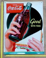 sehr schönes Coca-Cola Blechschild  Neu, 39,5x29,5 cm