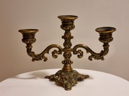 Italienischer Messing-Kerzenleuchter, 3-flammig