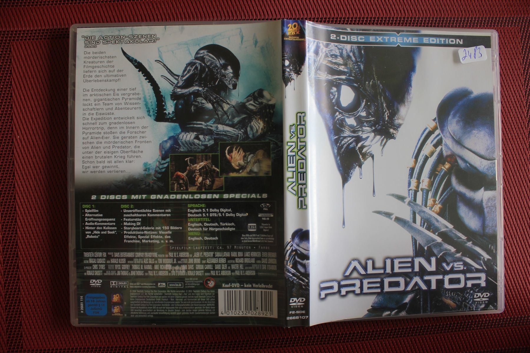 Tutti i DVDs: ALIEN VS. PREDATOR - 2-Disc Extreme Edition (DVD) – Usato da Geroldswil venduto da Schlumpfine1973