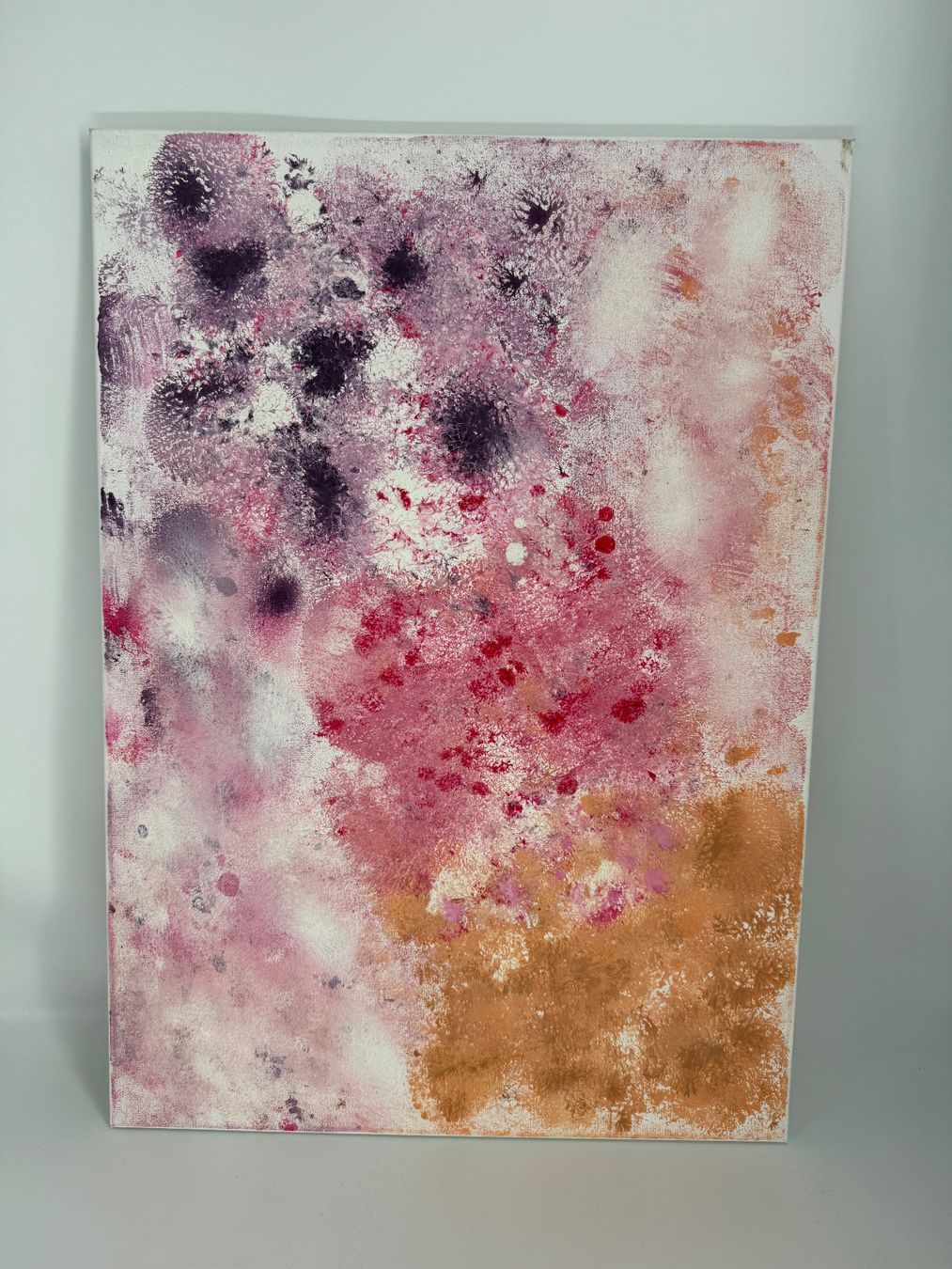 Foto & Immagini: Handgemaltes Leinwand Bild lila/rosa – Usato da Auenstein venduto da moin. 1