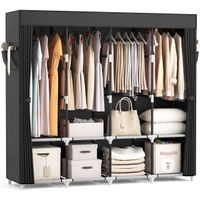 Kleiderschrank Stoffschrank Faltschrank 4 Stangen 4 Ablagen