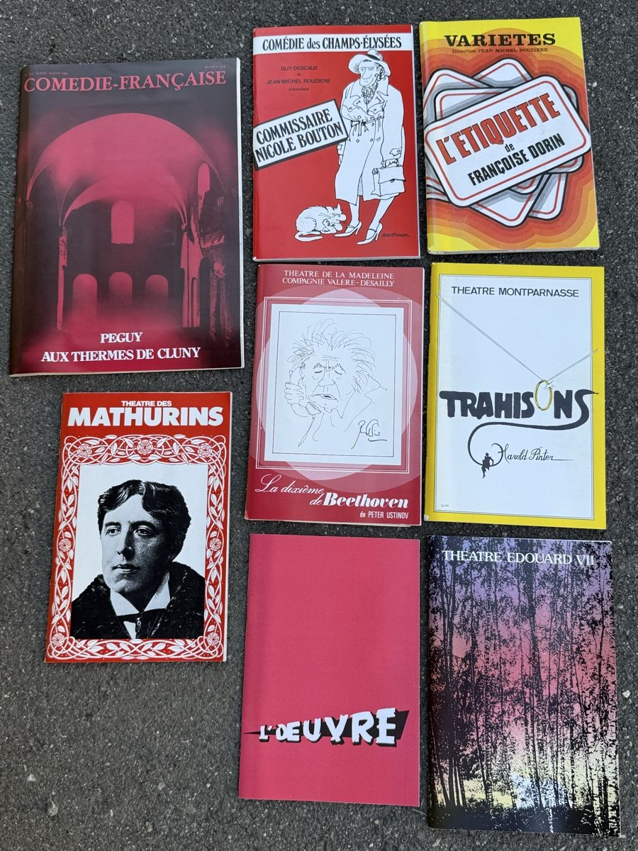 Dokumente: Theaterprogramme Konvolut 8 Stk. Paris 1982 / 1983 – Gebraucht aus Konolfingen von petzipetz