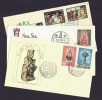 Andorra span 6 FDCs Weihnachtsmarken