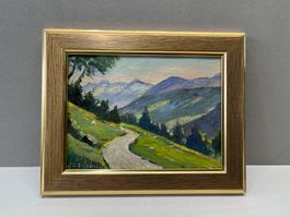 Brünigstrasse mit Wetterhörner von F.J. Erismann   (ID XS54)