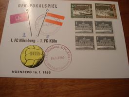 Maximumkarte Deutschland, 1965, DFB Pokalspiel FC Nürnberg -