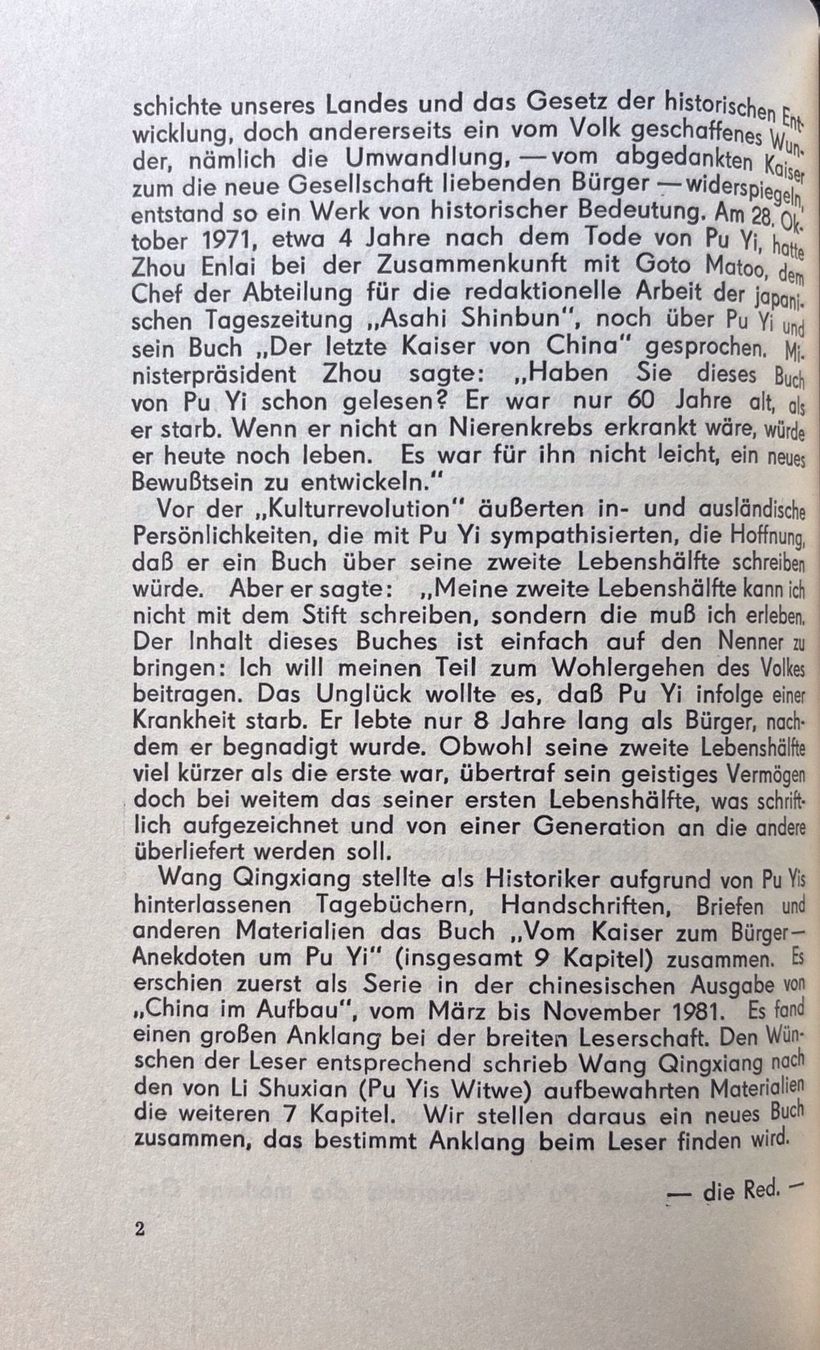 Bücher: Chinas letzter Kaiser als einfacher Bürg – Neu (gemäss Beschreibung) aus Sarnen von Livres 9