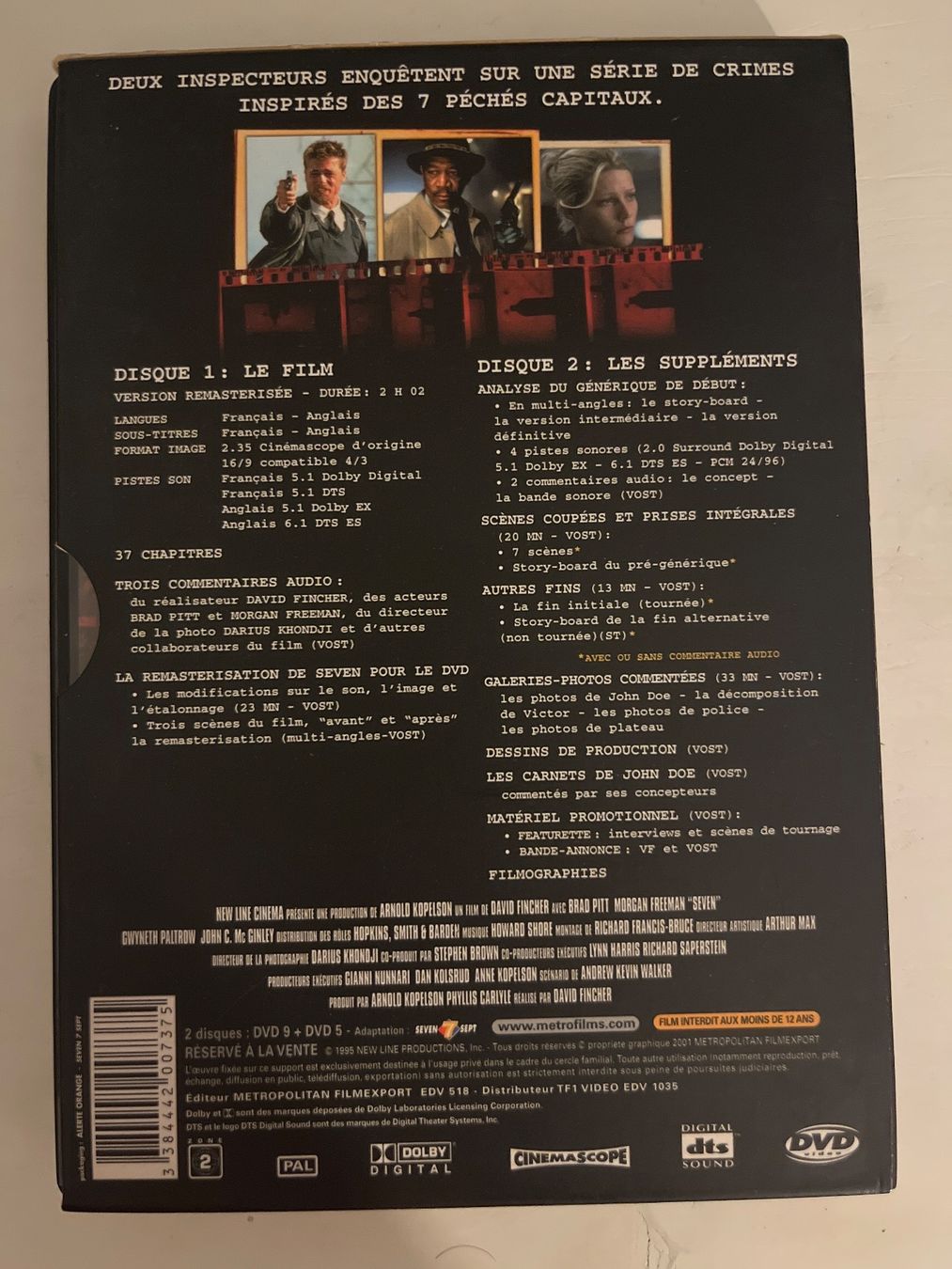 Tutti i DVDs: Seven (1995) DVD 📀 – Nuovo (secondo la descrizione) da Sierre venduto da black.box 2