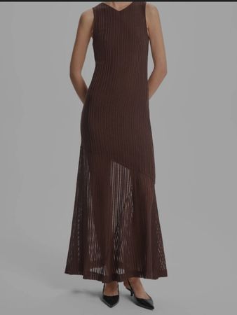 Damen Maxikleid BITE, sheer braun Grösse S, ungetragen