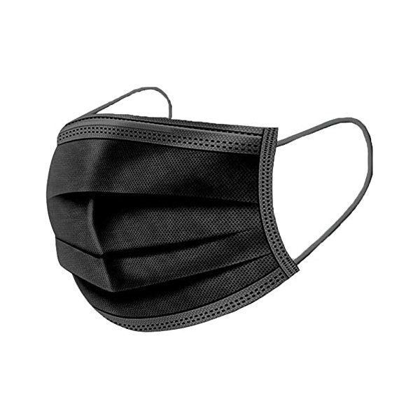 Gesichts- und Gehörschutz: Einweg-Mundschutz schwarz – Neu und originalverpackt aus Bettlach von RALLO-Shop20