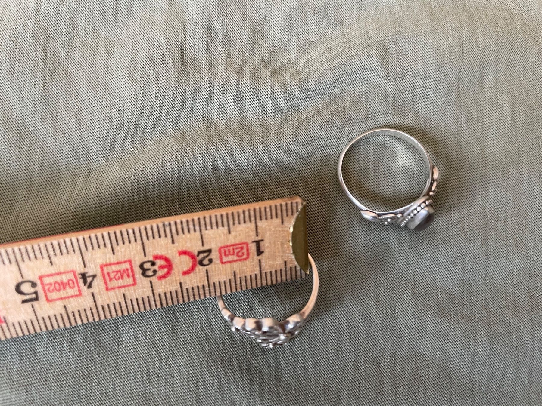 Ringe: Silberschmuck Ringe Blumen und Stein Groesse offen – Gebraucht aus Au TG von and_k8st 5