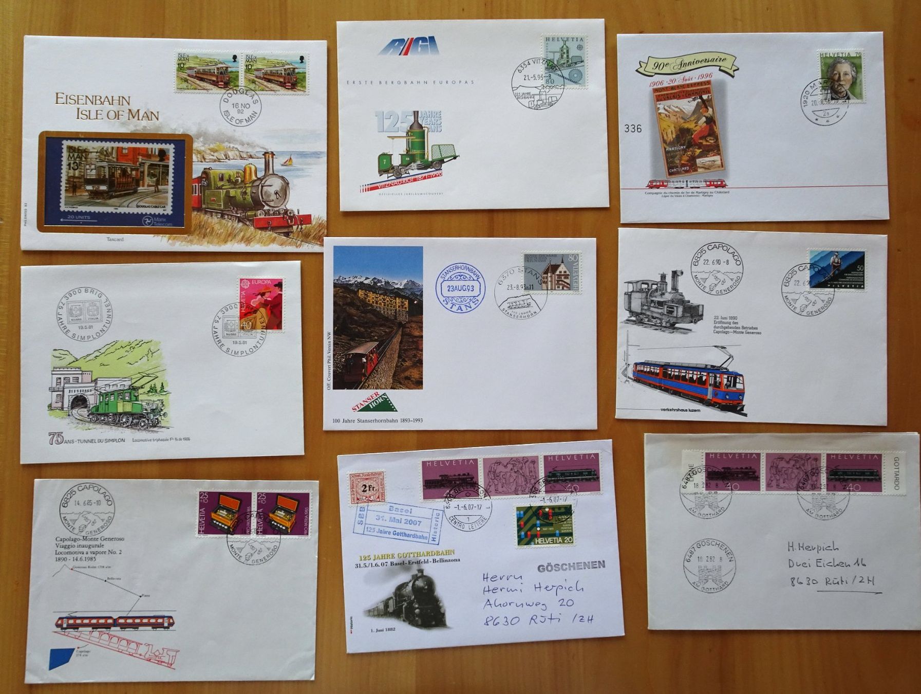 Tutti i francobolli: Briefmarken / Belege Eisenbahn – Usato da Feldbrunnen venduto da MarcusSO 5