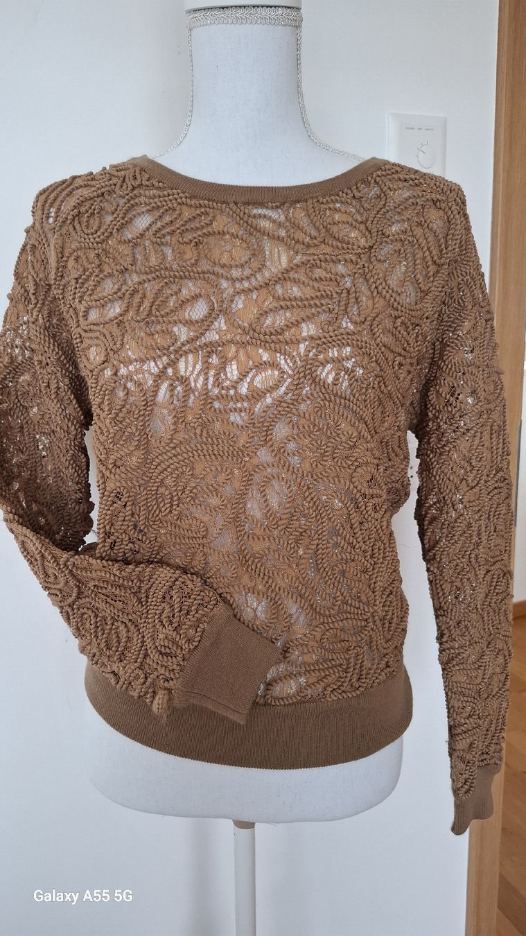 Twinset Maglioni & Felpe: Pull Twin-Set Simona Barbieri, taille S, dentelle marron – Usato da Payerne venduto da wardi11