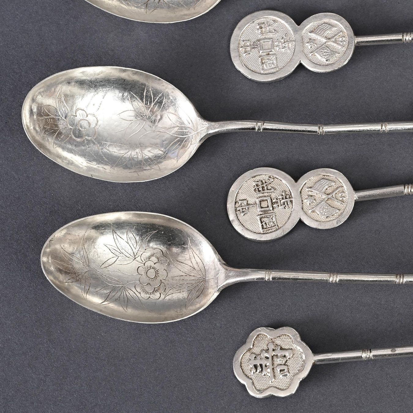 Cucchiai: 12 antike Silber Mokka Löffeli, China – Usato da Bern venduto da chamunda 1
