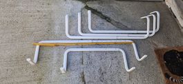 5x MULIG Kleiderstange, weiss, verstellbar 60-90 cm