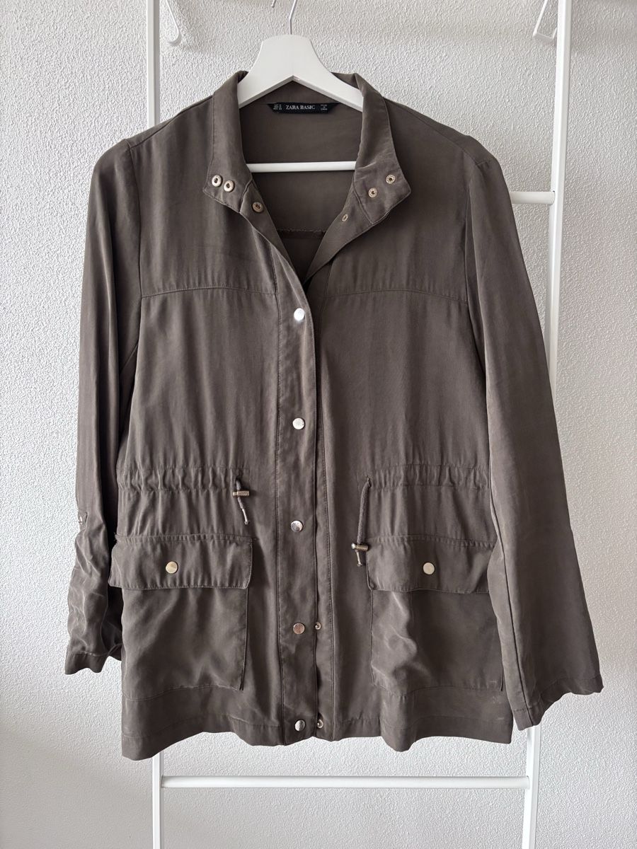 Zara Giacche: Zara Basic Übergangsjacke, Khaki, Gr. M – Usato da Zürich venduto da CaKoch17 2