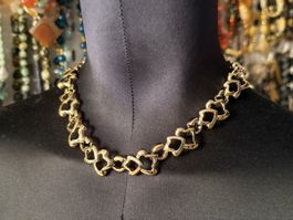 Vintage Goldfarbene Halskette Luxus Modeschmuck  