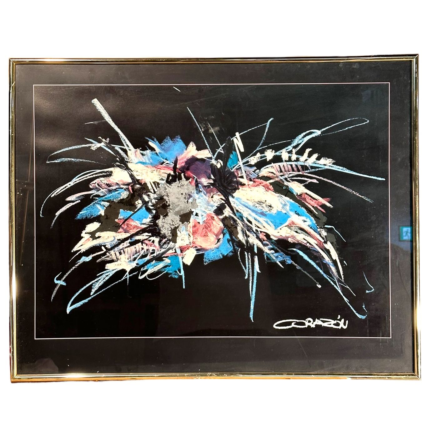 Gemälde: Superbe Modern Abstract Oil signed painted on canvas – Gebraucht aus Lausanne von artnouveau04
