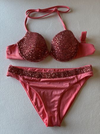 Bikini coral Sequins Size S Calzedonia