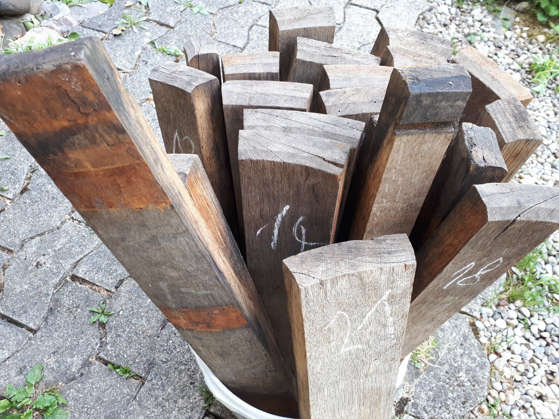 Sonstiges: Holzbottich Eichenholz antik für Bastler – Gebraucht aus Schwellbrunn von Selun3 1