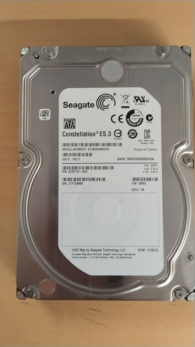 Seagate Dischi rigidi: Seagate Constellation ES.3 HDD 3000GB gewipt – Usato da Wallisellen venduto da MRS-Wallisellen