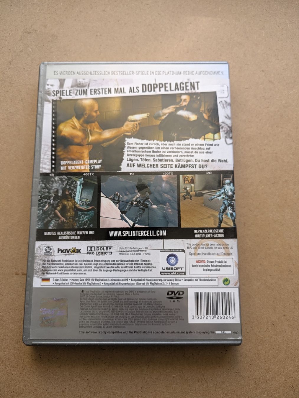 Spiele: Splinter Cell Double Agent PS2 Stark zerkratzt CD getestet  – Gebraucht aus Chur von FreakofRarity 1