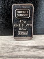 Credit Suisse Silberbarren 20 g  Feinsilber 999,0