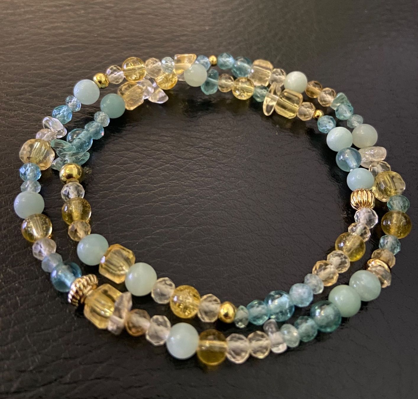 Bracciali & Braccialetti: 2fach Edelstein Armband Citrin Apatit Amazonit auf Mass – Nuovo e nell'imballaggio originale da Zuzwil SG venduto da Lemliskat 8