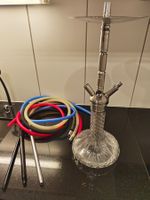 Edelstahl Shisha mit Schläuche und Mundstücke