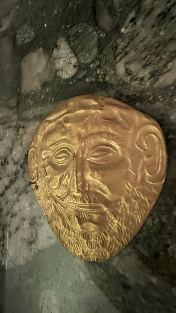 Masken: Goldmaske des Agamemnon Museumsreplik – Gebraucht aus Riedholz von Frettchen63 1