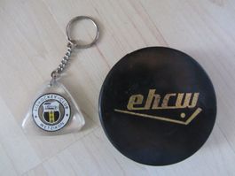 Eishockey Puck + Schlüsselanhänger EHCW Wetzikon