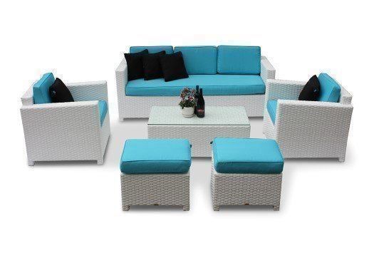 Divani: Loungeset weiss - Gartenmöbel aus Rattan – Nuovo e nell'imballaggio originale da Bern venduto da rattan-lounge 3