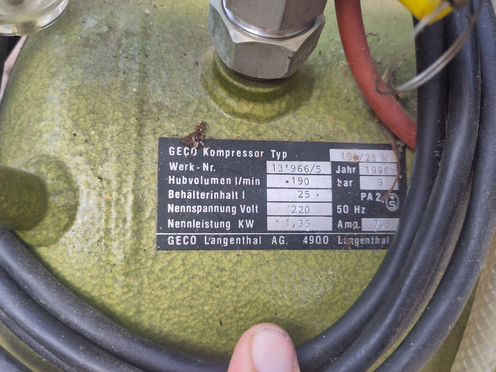 Compressori: Geco Kompressor 25 Liter – Usato da Ammerswil AG venduto da Scorer76 1