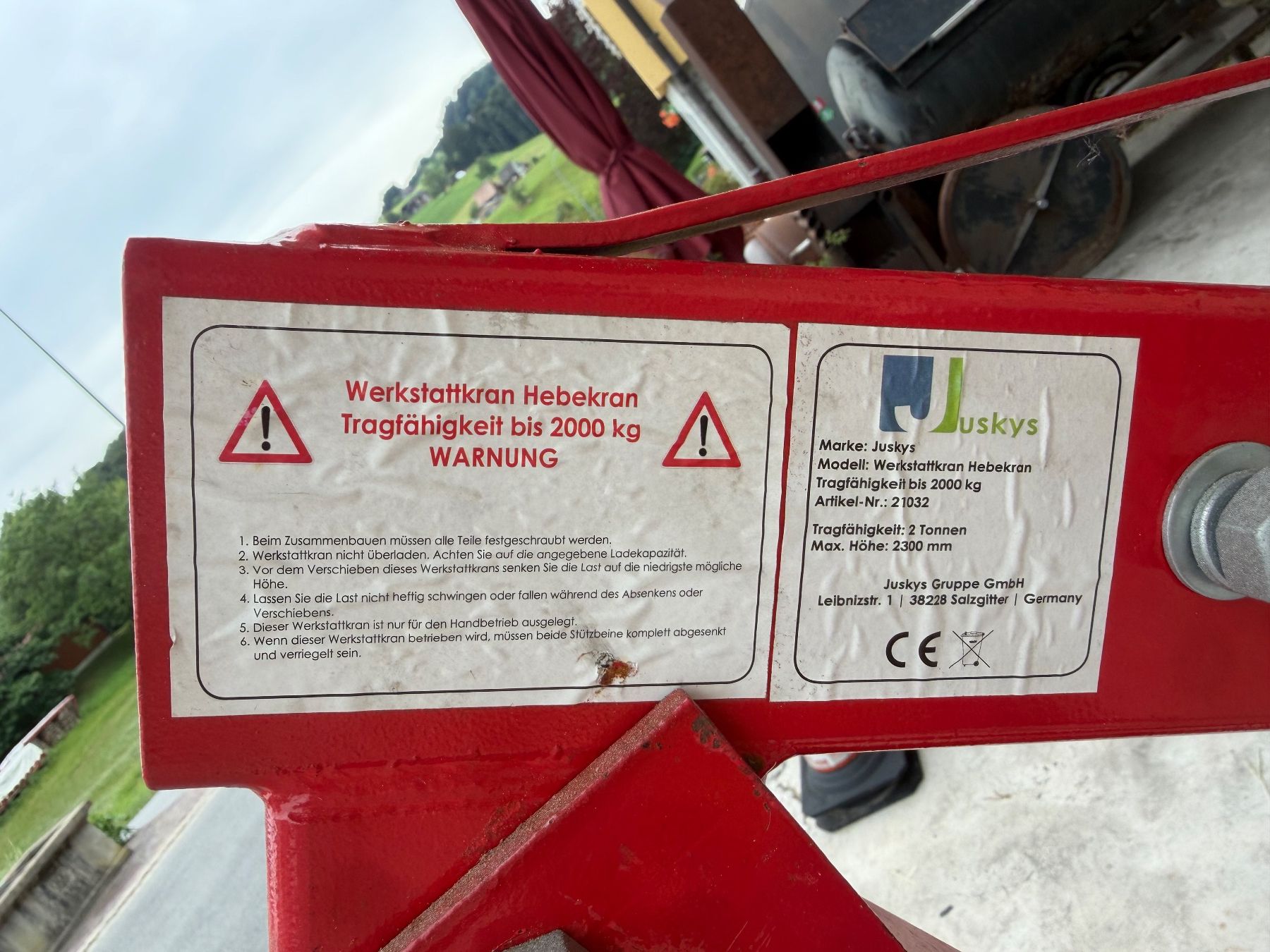 Kräne: Werkstattkran Hebekran bis 2000 kg – Gebraucht aus Büriswilen von Panoil 3