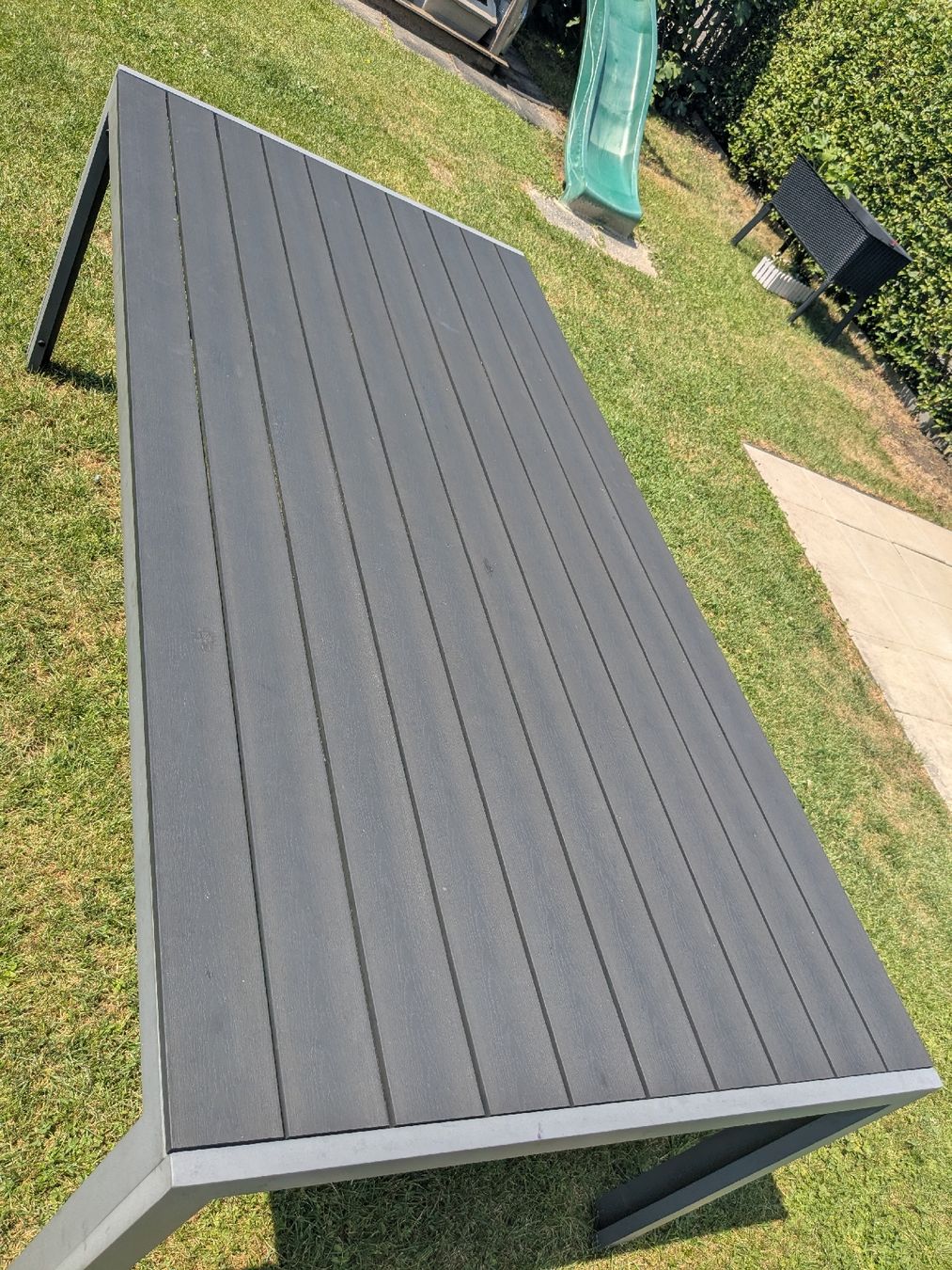 Tische: Gartentisch Kunststoff/Metall Anthrazit rechteckig gebraucht – Gebraucht aus Lachen SZ von stefan.kuettel 2