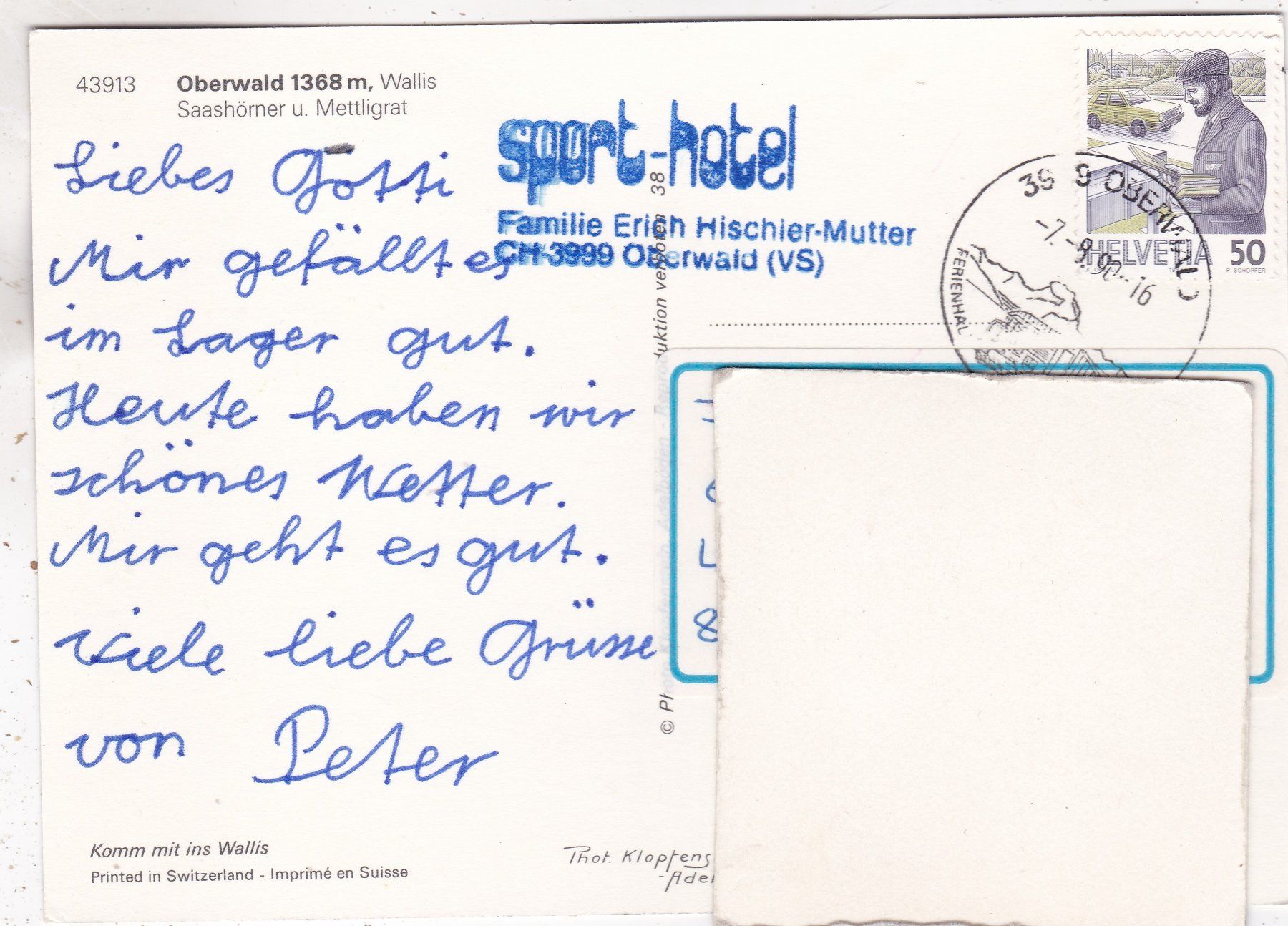 Cartoline postali: Oberwald Kühe 1990 – Usato da Herisau venduto da Lisegrat2008 1