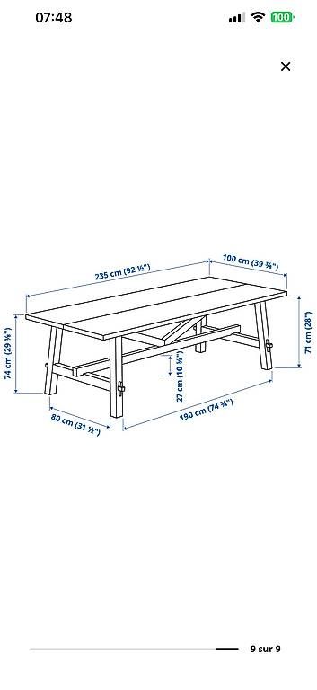 Tische: Table à manger skogsta (ikea) – Gebraucht aus Payerne von Emmie99