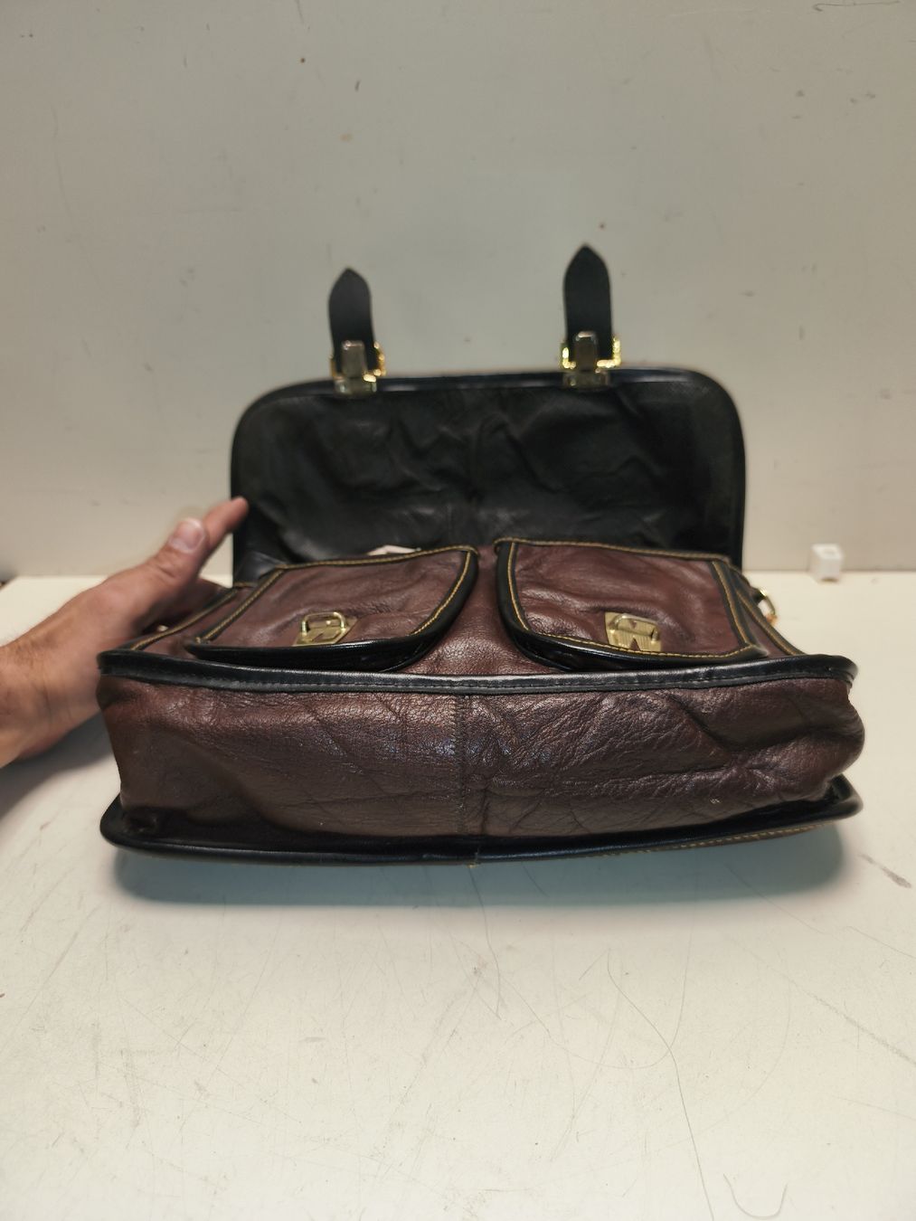 Borse da donna: Moda Joven Ledertasche Braun(em77) – Usato da Künten venduto da Schnaepplihuus 2